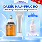 Combo THE iLLON Melagen Ampoule + Logbiome Soothing Cream – Hỗ Trợ Da Đều Màu, Làm Dịu Và Phục Hồi