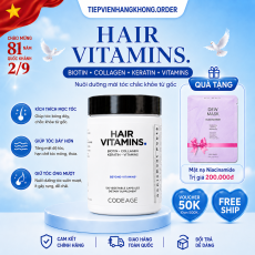 Viên Uống Codeage Hair Vitamins 120 Viên – Hỗ Trợ Giảm Gãy Rụng, Nuôi Dưỡng Tóc Chắc Khỏe Từ Bên Trong