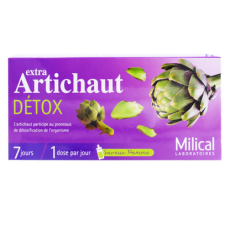 Thải Độc Gan Chiết Xuất Atiso Extra Artichaut Detox Milical Pháp Hộp 7 ống x 10ML