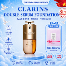 Kem Nền Clarins Double Serum Foundation 30ml Tone L1C Dưỡng Ẩm, Căng Bóng Tự Nhiên