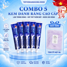 [SET 5 TUÝP] Kem đánh răng Crest 3D White Advanced Whitening – Set 5 tuýp 147g
