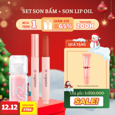 Set Son Bấm + Son Lip Oil Tặng 1 Son Dưỡng Self Beauty