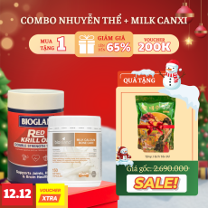 Combo Nhuyễn Thể + Milk Calcium Bioisland Tặng 1 Bịch Táo Đỏ