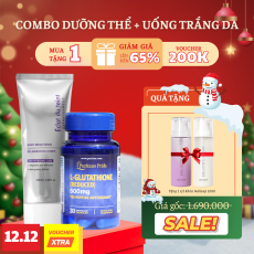 Combo Dưỡng Thể + Viên Uống Trắng Da Tặng 1 Xịt Khóa Makeup 10Ml
