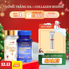 Combo Viên Uống Trắng Da + Collagen Bishin Tặng 1 Kem Dưỡng Cao Cấp