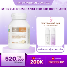 Milk Calicum Canxi Cho Bé Bioisland 90 Viên