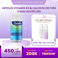 Ostelin Vitamin D3 & Calcium 130 Viên Canxi Người Lớn