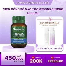 Viên Uống Bổ Não Thompsons Ginkgo 6000mg 60 Viên