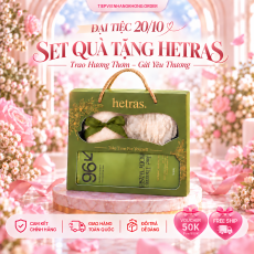 Set Quà Hetras Santal Fresh – Sữa Tắm, Khăn & Bông Tắm Cao Cấp