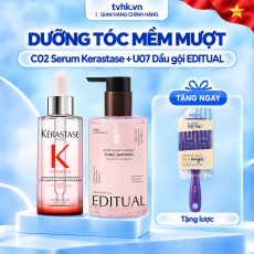 Combo Kérastase Serum 90ml + EDITUAL Tonic Shampoo 300ml – Tặng Lược Lady Jayne