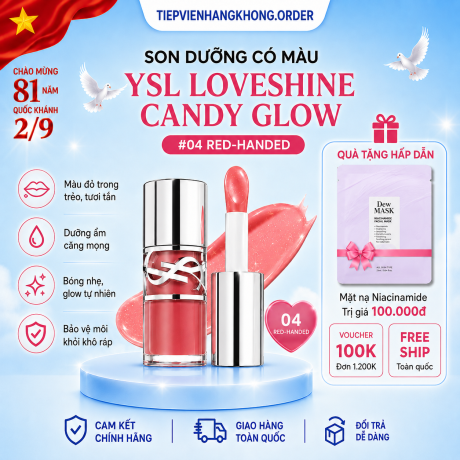 Son kem dưỡng YSL Loveshine Plumping Lip Oil Gloss 04 Honey Pure Love
