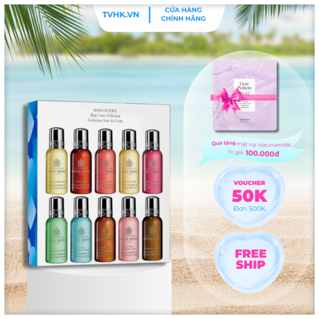  A68 Set sữa tắm Molton 10 chai (Tặng mặt nạ thạch ủ trắng cao cấp)