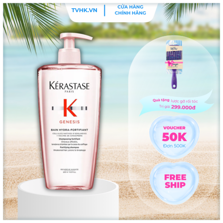 Dầu gội Kerastase 500ml - Hồng (tặng lược gỡ rối tóc)