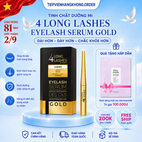 Serum Dưỡng Mi Long4Lashes Gold 4ml (Phiên bản Prenium) – Kích Thích Mọc Mi Dài, Dày Và Chắc Khỏe