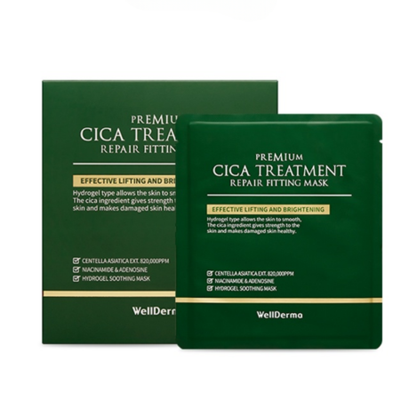 Mặt Nạ Thạch Rau Má Cho Da Mụn Wellderma Premium Cica Treatment