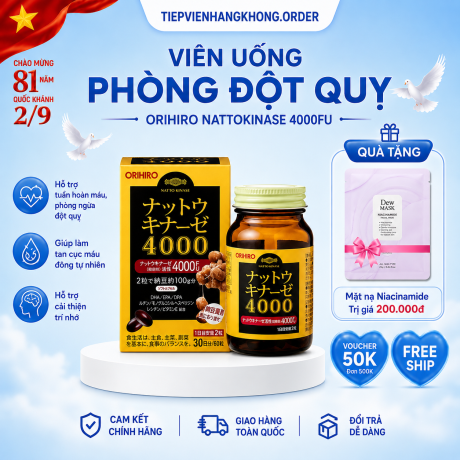 Viên uống Orihiro Nattokinase 4000FU 