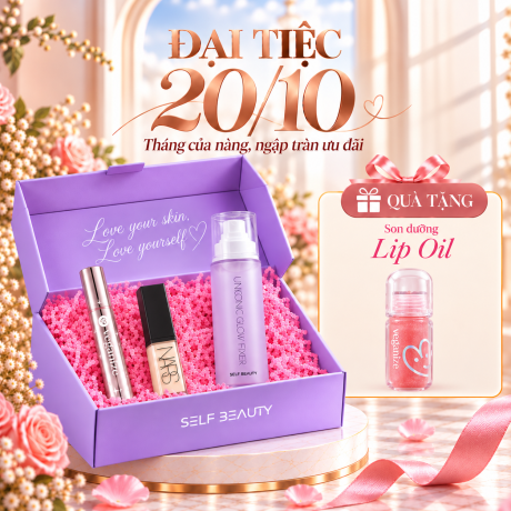 ĐẠI TIỆC 20/10 – COMBO TRANG ĐIỂM SELF BEAUTY & NARS TẶNG SON DƯỠNG LIP OIL