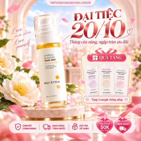Xịt Khoáng Dưỡng Chất Hai Lớp Camellia Blossom Dual Mist MU 100ml