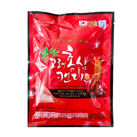 Kẹo Hồng Sâm 6 Năm Tuổi Hàn Quốc Bịch 150g