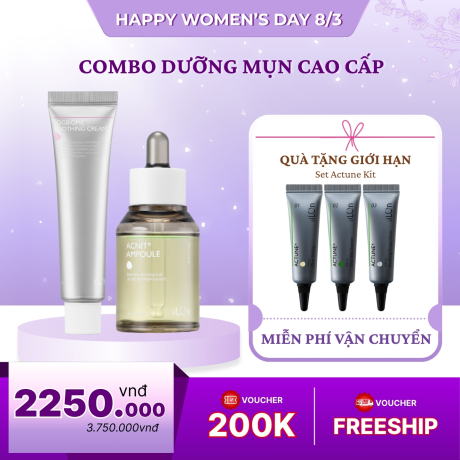Combo Dưỡng Mụn Cao Cấp Tặng 3 Ống Actune Kit