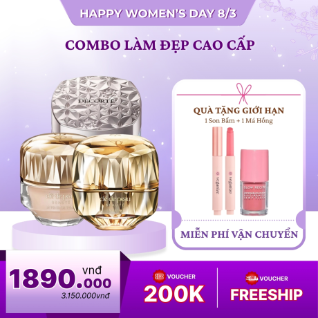 Combo Làm Đẹp Cao Cấp Tặng 1 Son Bấm + 1 Má Hồng