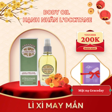 Body Oil Hạnh Nhân L'Occitane Almond Supple Skin Oil