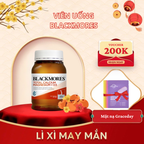 Viên Uống Blackmores Total Calcium Magnesium +D3 Hộp 200 Viên