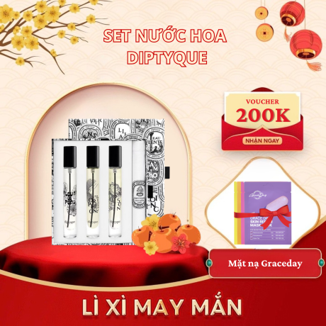 Set nước hoa Diptyque (Don Son 10Ml + Fleu De Peau 10Ml + Orphéon 10Ml)