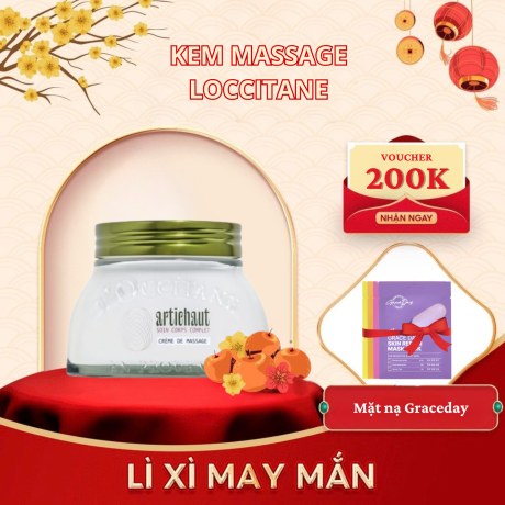 Kem Massage Loccitane 200Ml Hũ Vuông Trắng