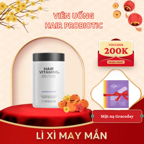 Viên Uống Hair Probiotic CodeAge Hộp 120 Viên