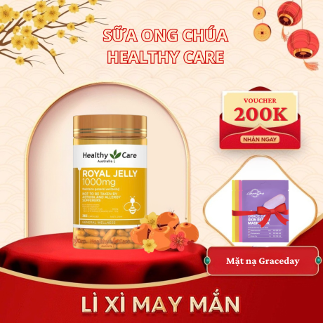 Sữa Ong Chúa Healthy Care Royal Jelly 1000mg 365 Viên