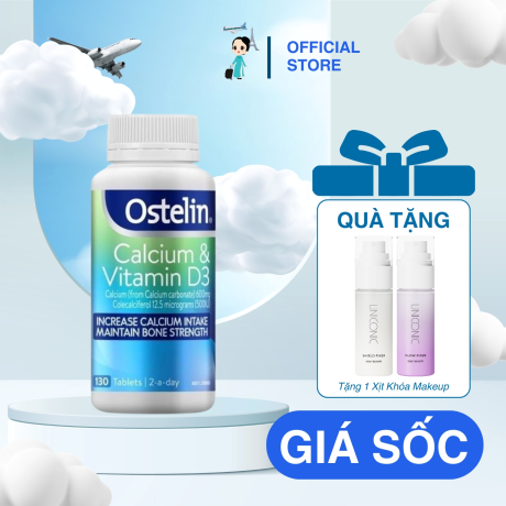 Ostelin Vitamin D3 & Calcium 130 Viên Canxi Người Lớn