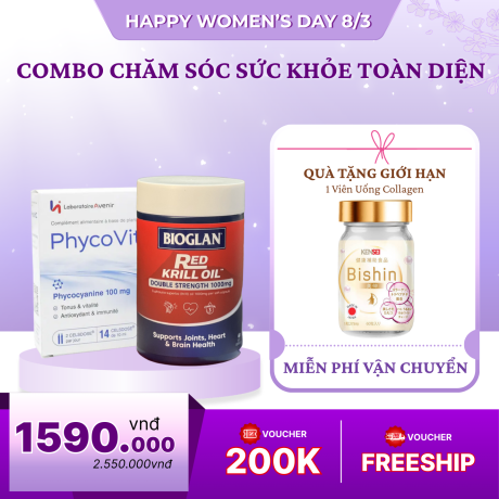 Combo Chăm Sóc Sức Khỏe Toàn Diện Tặng 1 Viên Uống Collagen