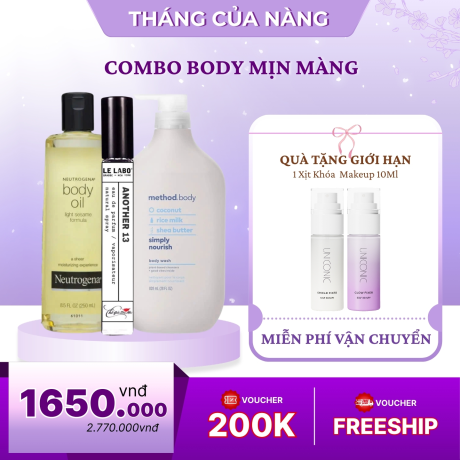 Combo Dưỡng Da Body Mịn Màng