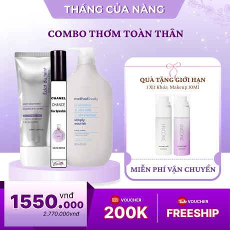 Combo Chăm Sóc Da Body Thơm Toàn Thân