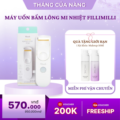 Máy Uốn Bấm Lông Mi Nhiệt Fillimilli Heating Eyelash Curler (Usb Type)
