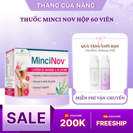 Viên Uống Hỗ Trợ Giảm Cân Minci Nov Pháp Hộp 60 Viên
