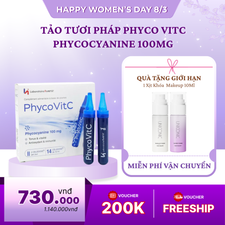 Tảo Tươi Pháp Phyco Vitc Phycocyanine 100Mg