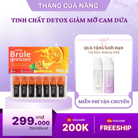 Tinh Chất Detox Giảm Mỡ Cam Dứa Milical Extra Brule Graisses