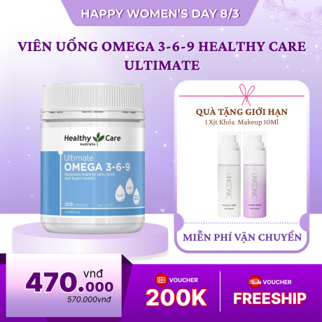 Viên uống Omega 3-6-9 Healthy Care Ultimate 200 viên
