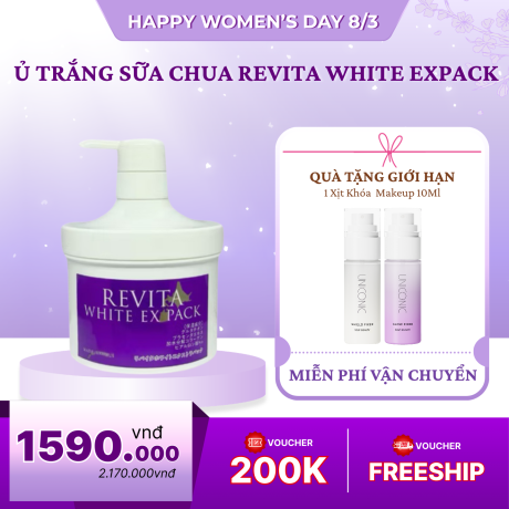 Ủ Dưỡng Trắng Sữa Chua Revita White Expack Tím 500G 
