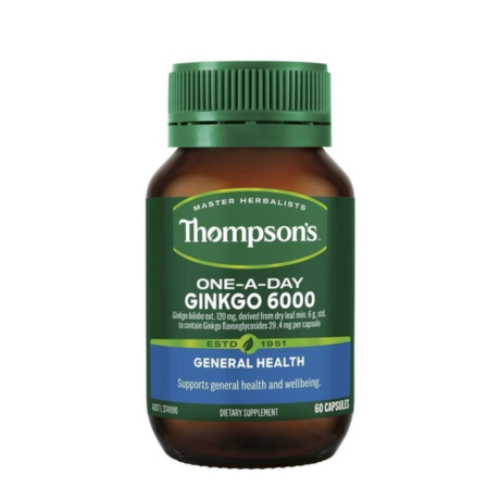 Viên Uống Bổ Não Thompsons Ginkgo 6000mg 60 Viên