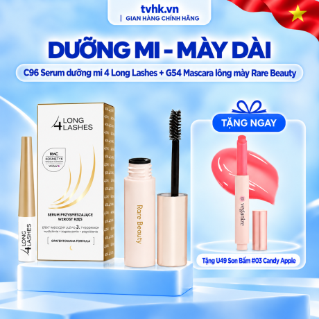 Combo Dưỡng Mi 4 Long Lashes + Mascara Lông Mày Rare Beauty – Mi Cong Dài, Mày Vào Nếp Tự Nhiên