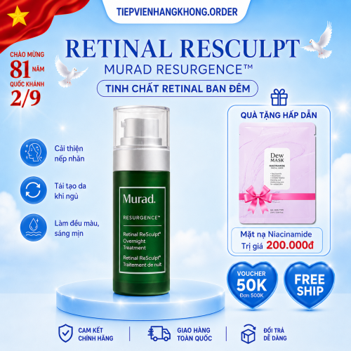 Murad Retinal ReSculpt Overnight Treatment 30ml – Tinh chất Retinal nâng cơ, giảm nhăn chuyên sâu
