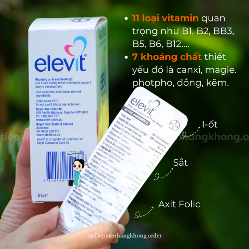 Vitamin Bầu Tổng Hợp Elevit Bầu 100 Viên