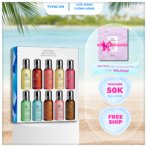  A68 Set sữa tắm Molton 10 chai (Tặng mặt nạ thạch ủ trắng cao cấp)