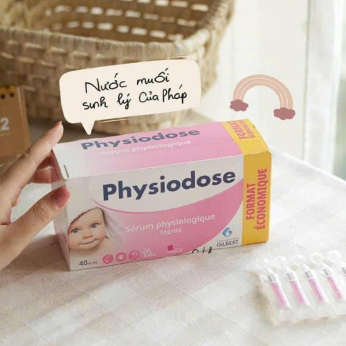 Nước Muối Sinh Lý Nhỏ Mắt, Mũi, Tai Physiodose Cho Bé Sơ Sinh 40 Ống X 5Ml