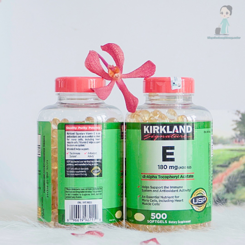 Viên Uống Bổ Sung Vitamin E Kirkland Hộp 500 Viên