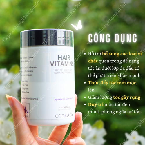 Viên Uống Hair Probiotic CodeAge Hộp 120 Viên