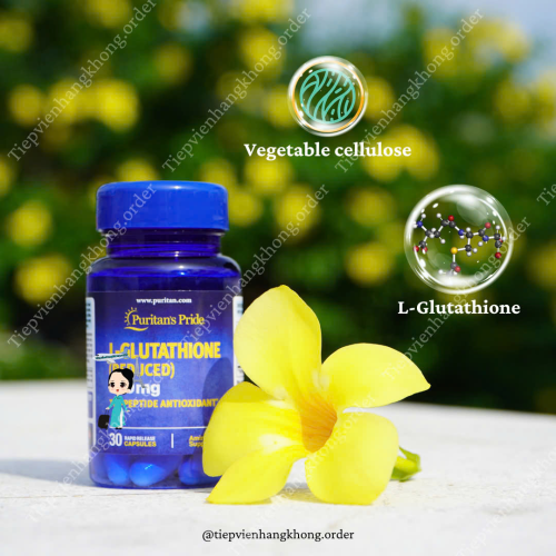 Viên Uống Trắng Da Puritan's Pride L-Glutathione 500mg Hộp 30 Viên